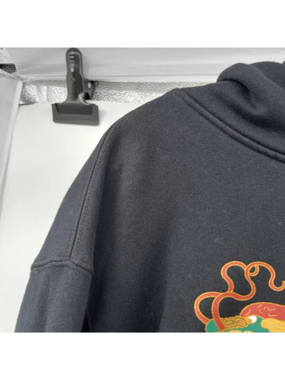 Roots Womens Logo Graphic Hoodie Pullover Dragon Black/Multi Size Large
